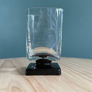 Vintage Disaronno Square Amaretto Glass MCM France Crystal DArques Clear Black 4